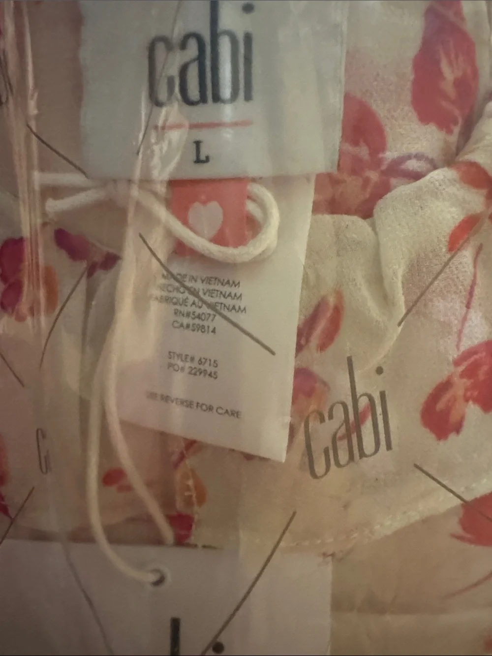 CAbi Printed Cherish Blouse - Picture 4 of 4